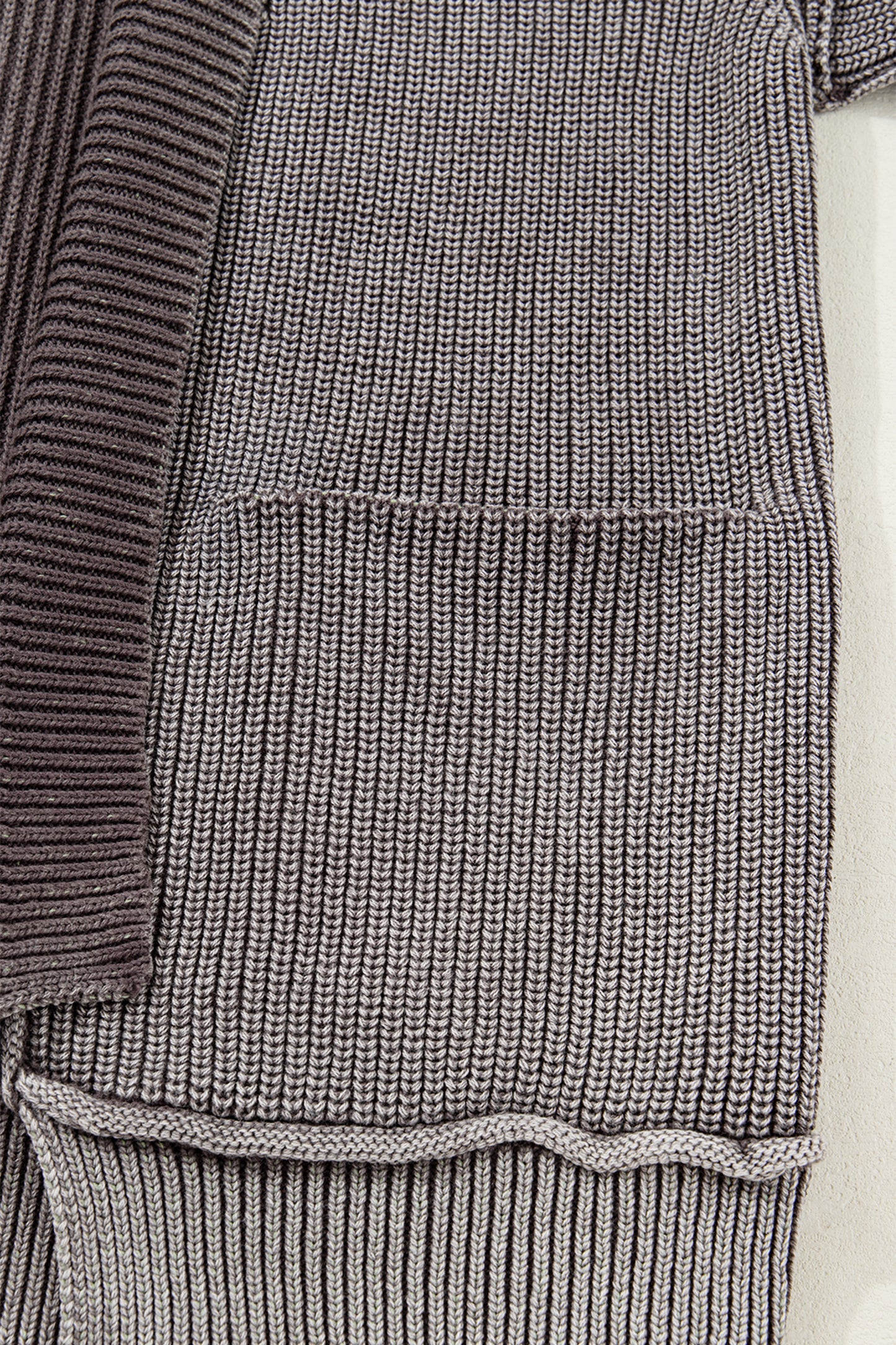 Dark Brown Mineral Wash Exposed Seam Patchwork Knit Open Sweater Cardigan-TOPS / DRESSES-[Adult]-[Female]-2022 Online Blue Zone Planet