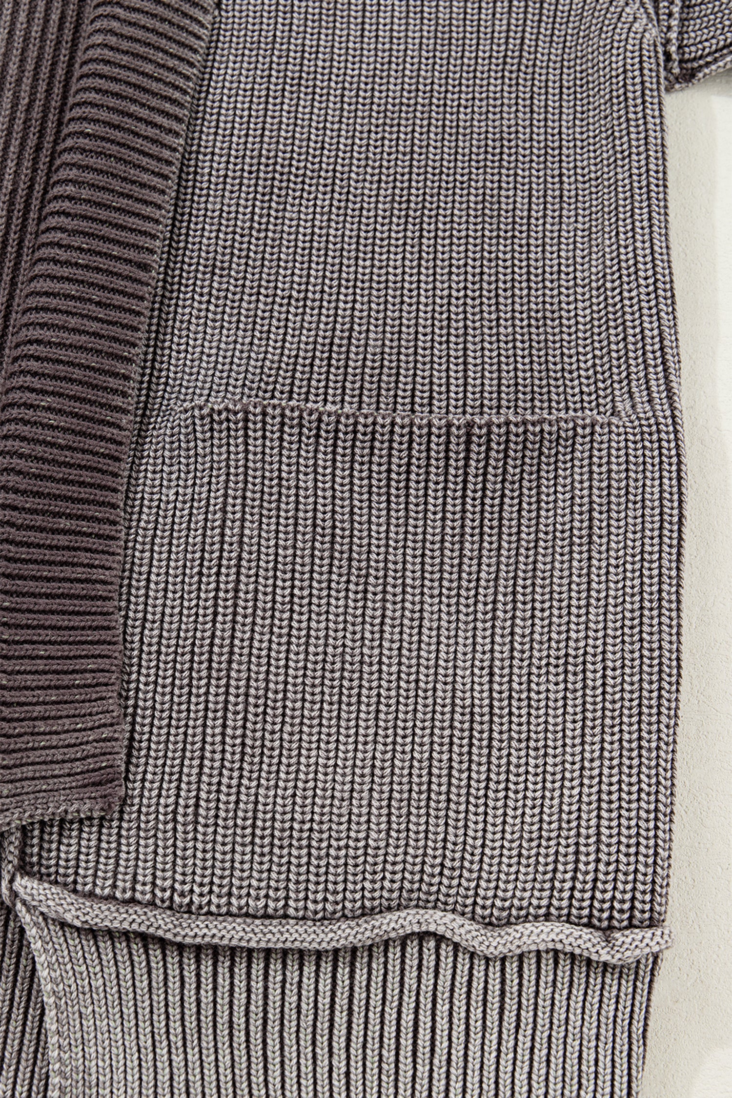 Dark Brown Mineral Wash Exposed Seam Patchwork Knit Open Sweater Cardigan-TOPS / DRESSES-[Adult]-[Female]-2022 Online Blue Zone Planet