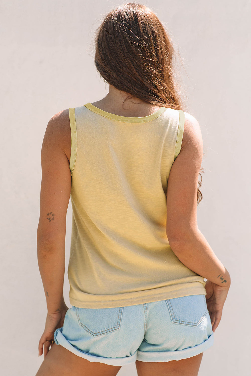 Tan Metallic Sheen Edge Scoop Neck Tank Top-Tops/Tank Tops-[Adult]-[Female]-2022 Online Blue Zone Planet