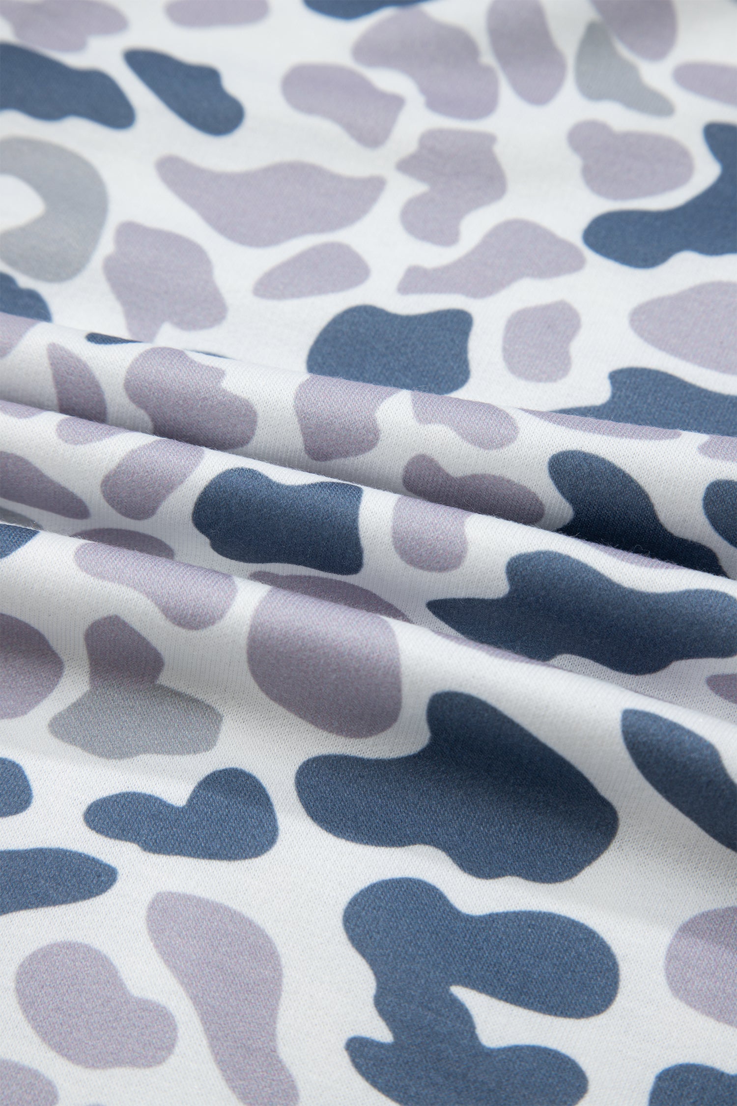 Multicolour Camouflage Print Kangaroo Pocket Zip Collar Pullover Sweatshirt-Tops/Sweatshirts & Hoodies-[Adult]-[Female]-2022 Online Blue Zone Planet