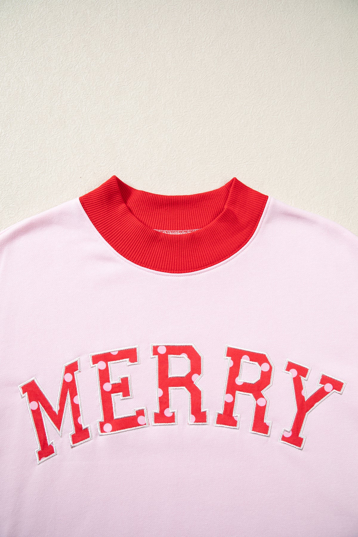 Pink Polka Dot Letter Graphic Colorblock Tunic Sweatshirt-Tops/Sweatshirts & Hoodies-[Adult]-[Female]-2022 Online Blue Zone Planet