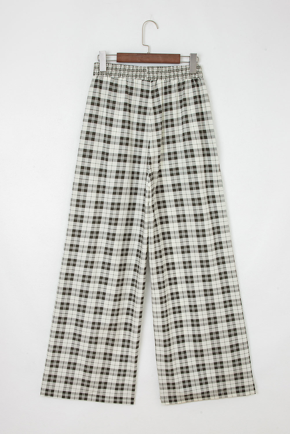 Gray Plaid Wide Leg Casual Pants-TOPS / DRESSES-[Adult]-[Female]-2022 Online Blue Zone Planet