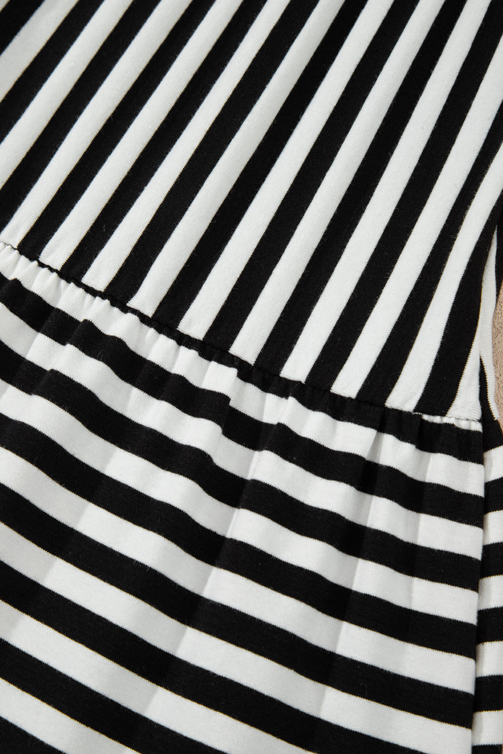 Black Stripe U Neck Sleeveless Loose Fit Mini Dress-TOPS / DRESSES-[Adult]-[Female]-2022 Online Blue Zone Planet