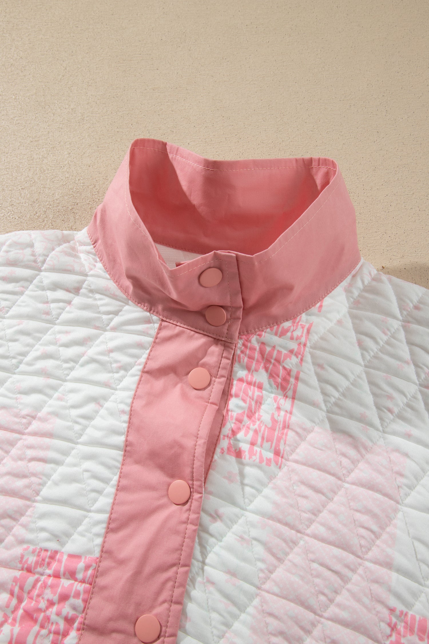 Multicolour Floral Quilted Half Button Pocketed Pullover Sweatshirt-Tops/Sweatshirts & Hoodies-[Adult]-[Female]-2022 Online Blue Zone Planet
