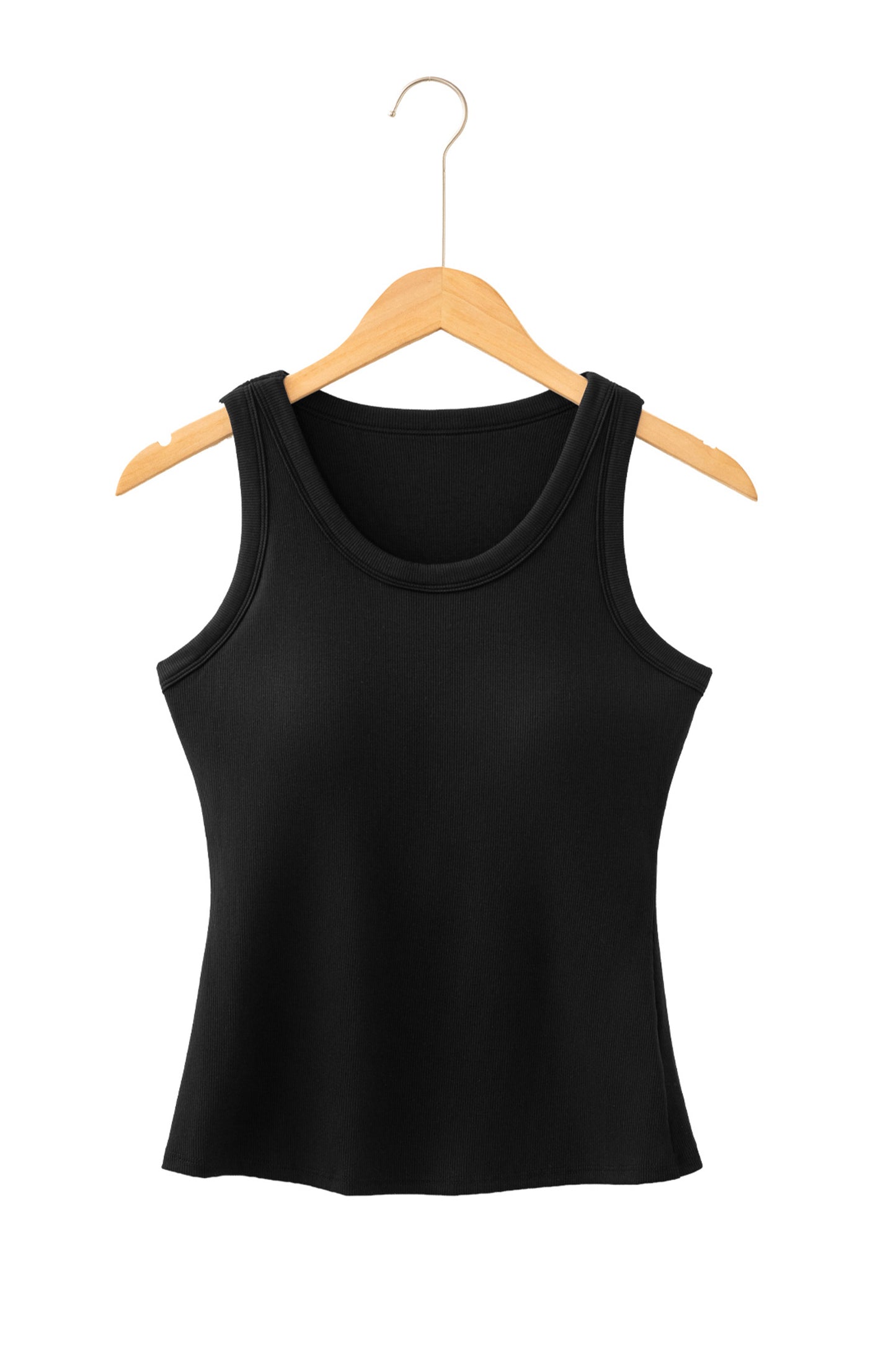 Four Leaf Clover Slim Ribbed Padded Tank Top-Tops/Tank Tops-[Adult]-[Female]-2022 Online Blue Zone Planet