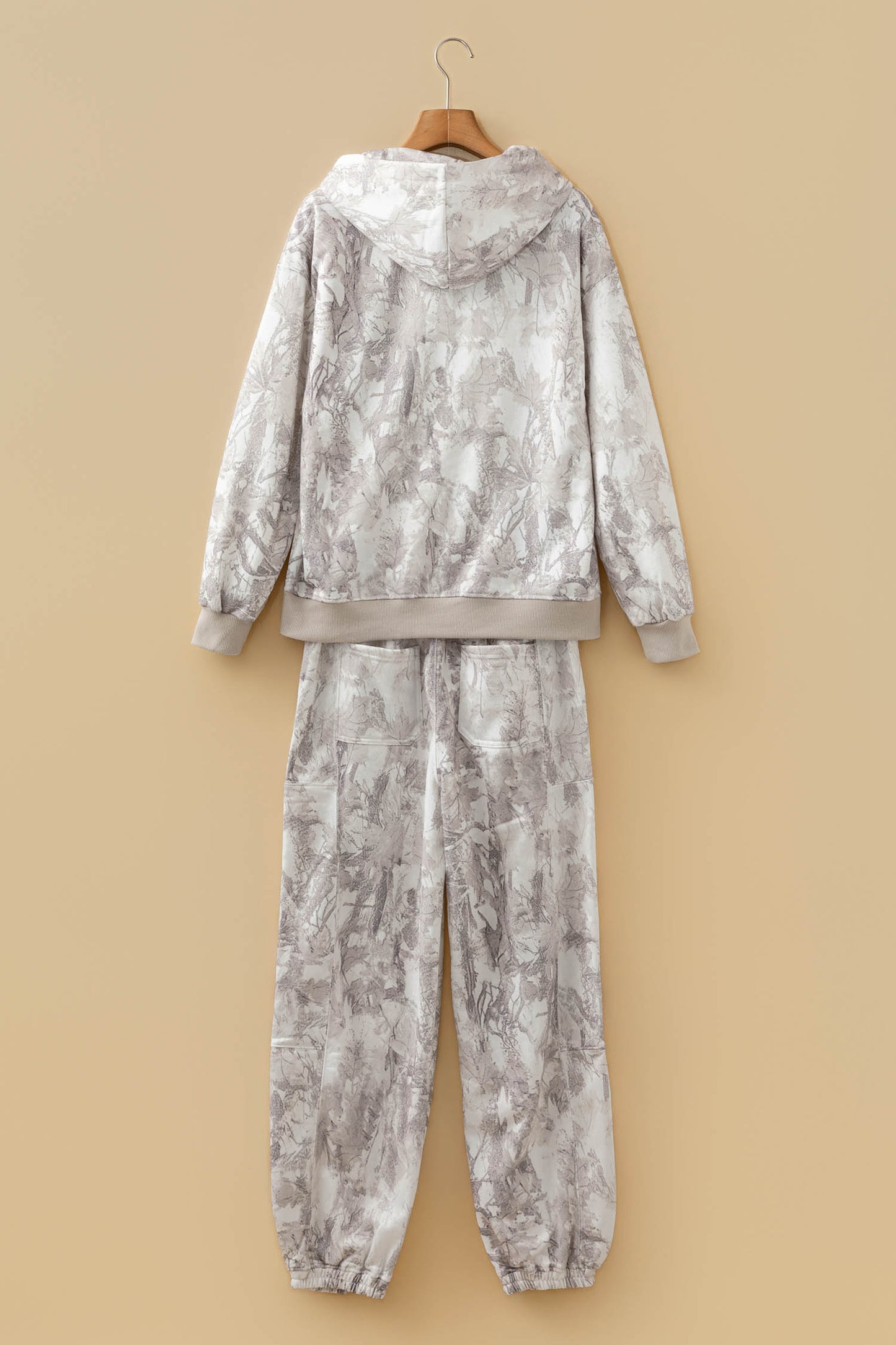 Multicolour Abstract Print Long Sleeve Elastic Waist Pant Set-Tops / Dresses-[Adult]-[Female]-2022 Online Blue Zone Planet