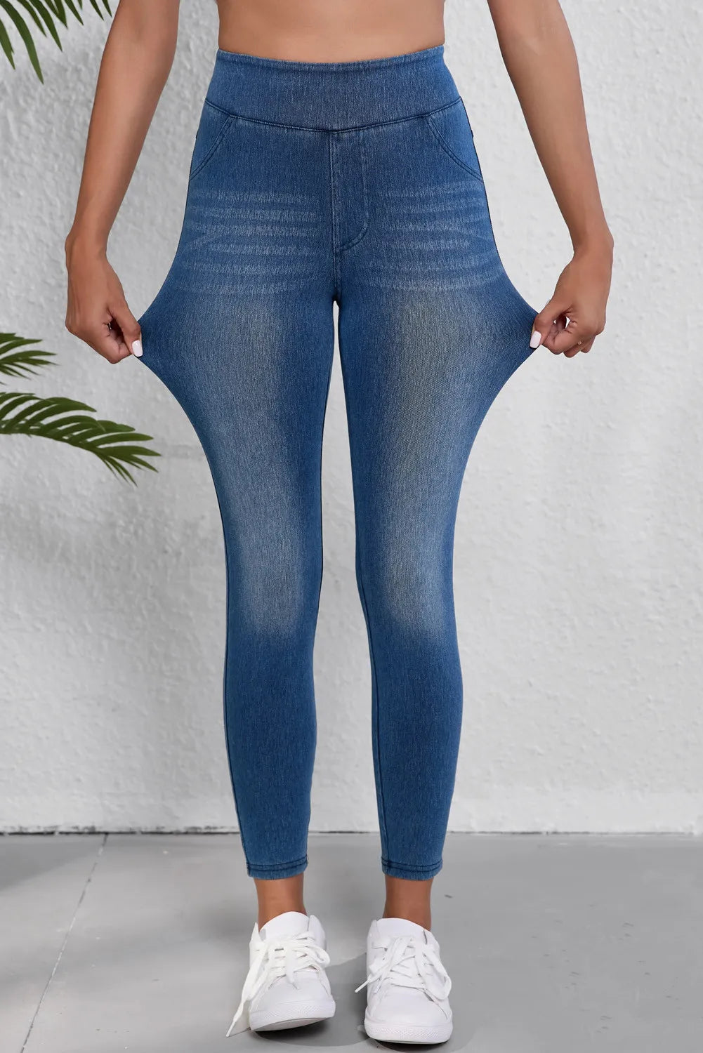 High Waist Skinny Jeans-BOTTOMS SIZES SMALL MEDIUM LARGE-[Adult]-[Female]-2022 Online Blue Zone Planet