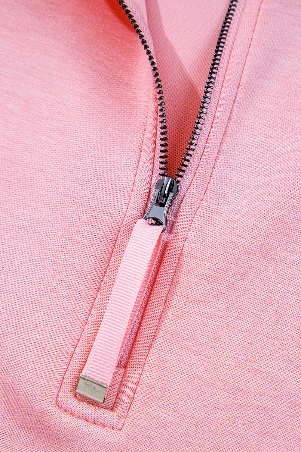 Pink Half Zip Sporty Pullover Mini Skirt 2pcs Outfit-Two Piece Sets/Two Piece Dresses-[Adult]-[Female]-2022 Online Blue Zone Planet