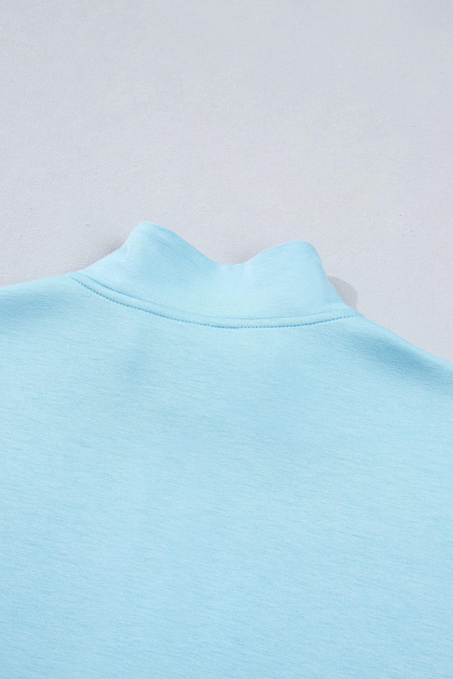 Myosotis Half Zip High Neck Tee Athleisure Short Set-Two Piece Sets/Short Sets-[Adult]-[Female]-2022 Online Blue Zone Planet