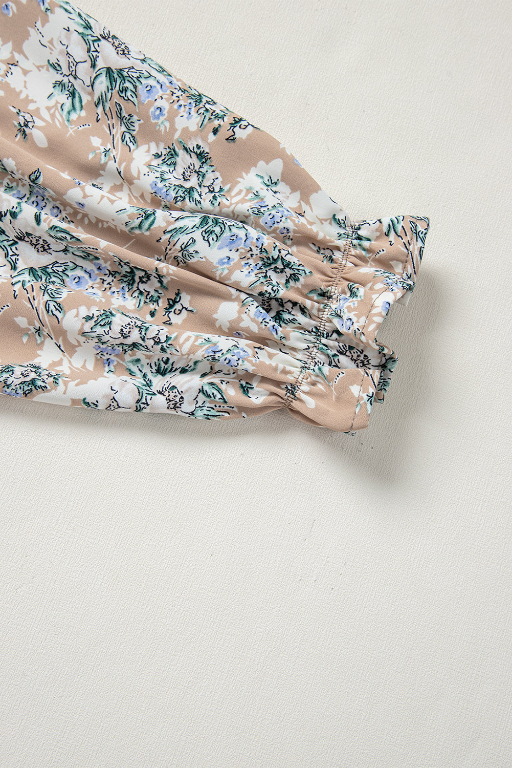 Blue Zone Planet | Khaki Maple Grove Floral Smocked Puff Sleeve Long Dress-TOPS / DRESSES-[Adult]-[Female]-2022 Online Blue Zone Planet