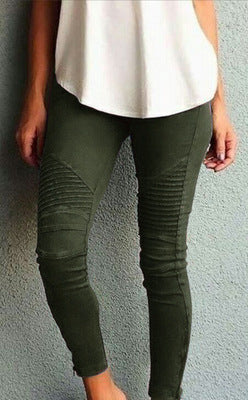 Full Size Run Mineral Wash Cropped Skinny Pants-BOTTOM SIZES SMALL MEDIUM LARGE-[Adult]-[Female]-Military green-XS-2022 Online Blue Zone Planet
