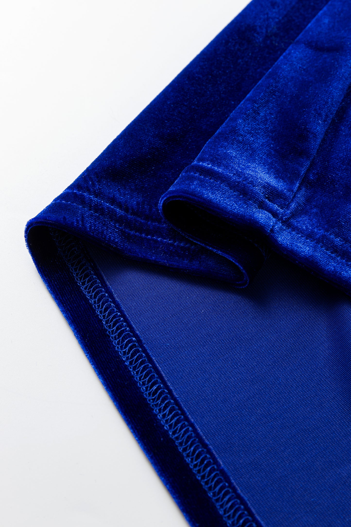 Sky Blue Leopard Patchwork Shoulder Flounce Sleeve Velvet Blouse-Tops/Blouses & Shirts-[Adult]-[Female]-2022 Online Blue Zone Planet