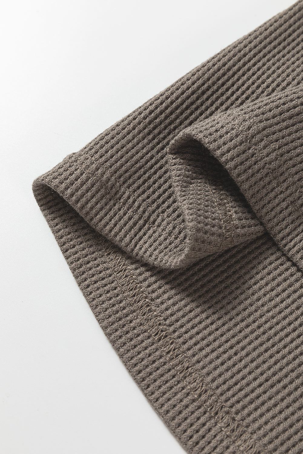 Simply Taupe Waffle Knit Shirt Tunic Dress-Dresses/Mini Dresses-[Adult]-[Female]-2022 Online Blue Zone Planet