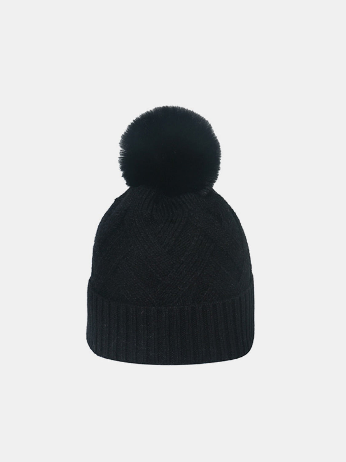 Roll Rim Hat with Pompom-TOPS / DRESSES-[Adult]-[Female]-Black-One Size-2022 Online Blue Zone Planet