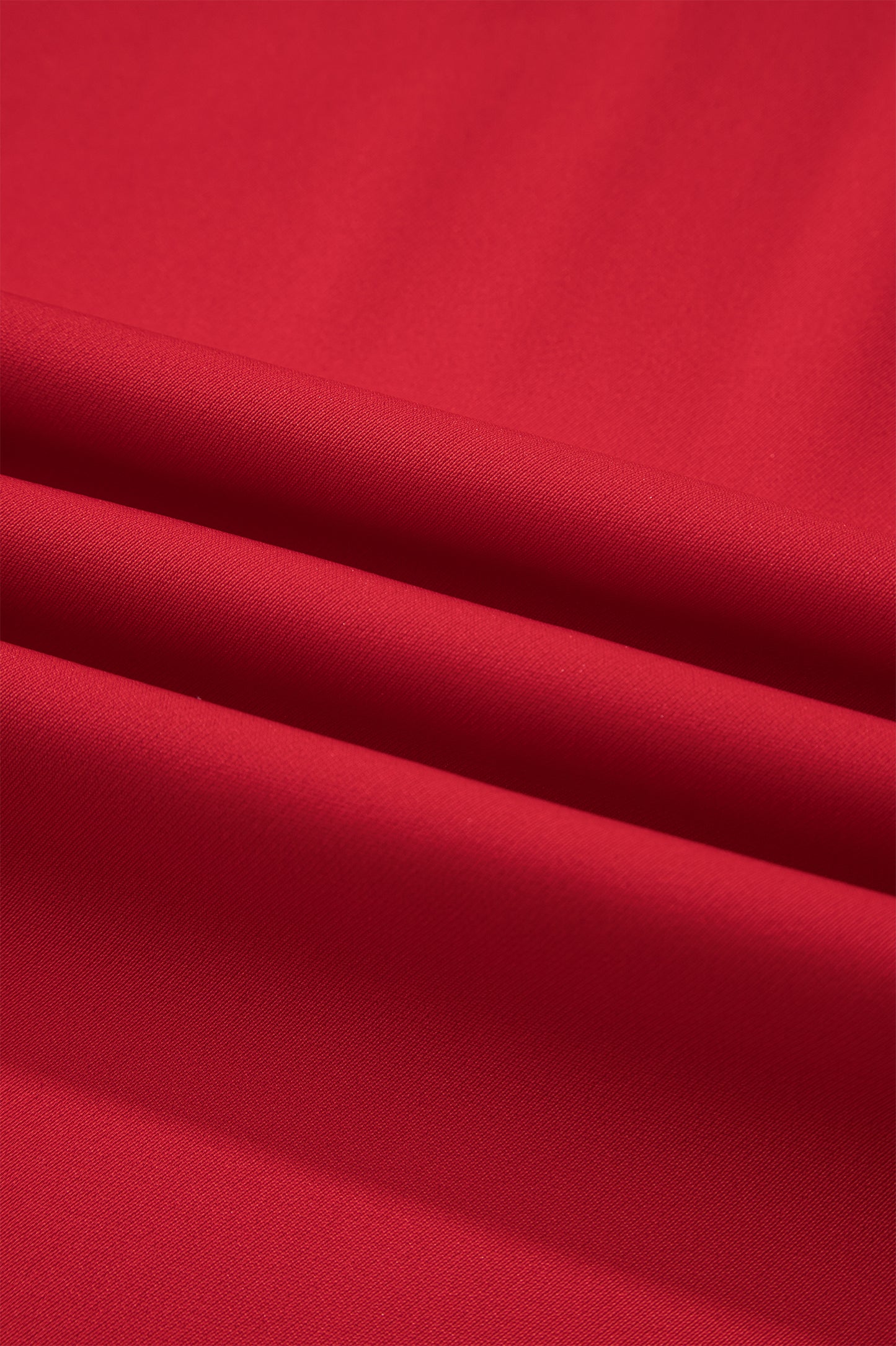 Fiery Red Pleated Detail Pull On High Elastic Waist Loose Straight Pants-Bottoms/Pants & Culotte-[Adult]-[Female]-2022 Online Blue Zone Planet