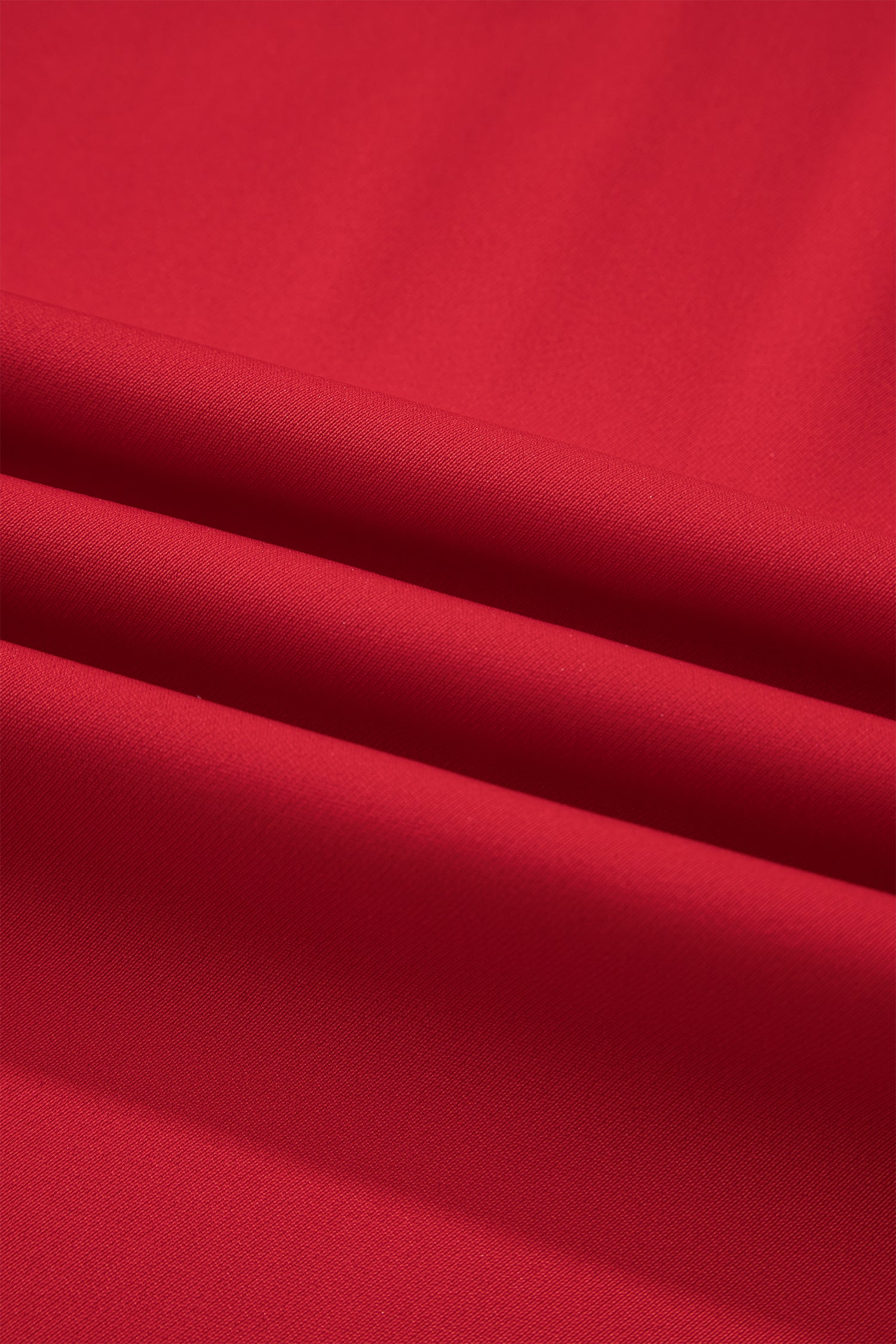 Fiery Red Pleated Detail Pull On High Elastic Waist Loose Straight Pants-Bottoms/Pants & Culotte-[Adult]-[Female]-2022 Online Blue Zone Planet