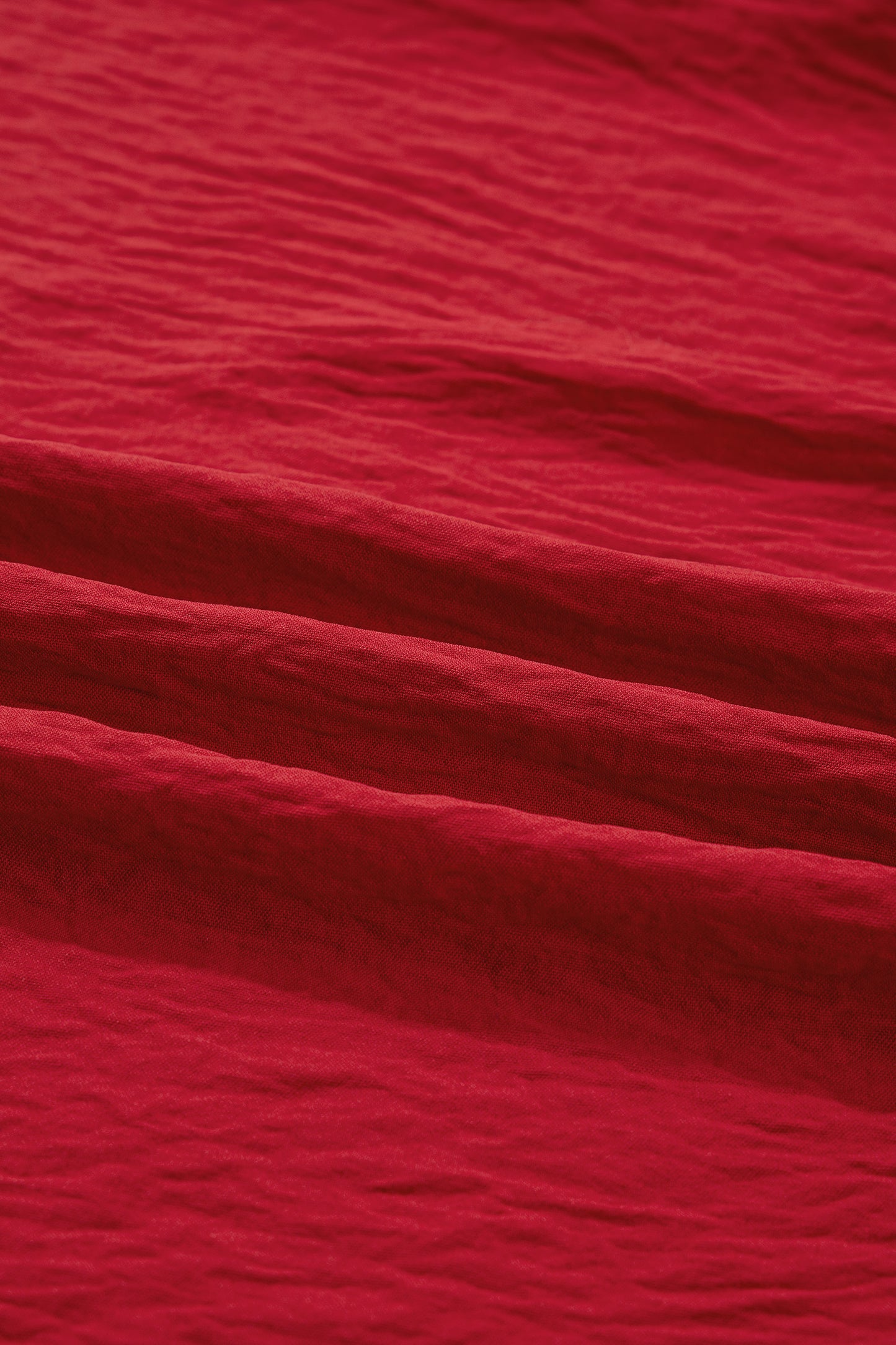 Racing Red Contrast Embroidered Detail Cinched Waist Tiered Long Sleeve Maxi Dress-TOPS / DRESSES-[Adult]-[Female]-2022 Online Blue Zone Planet