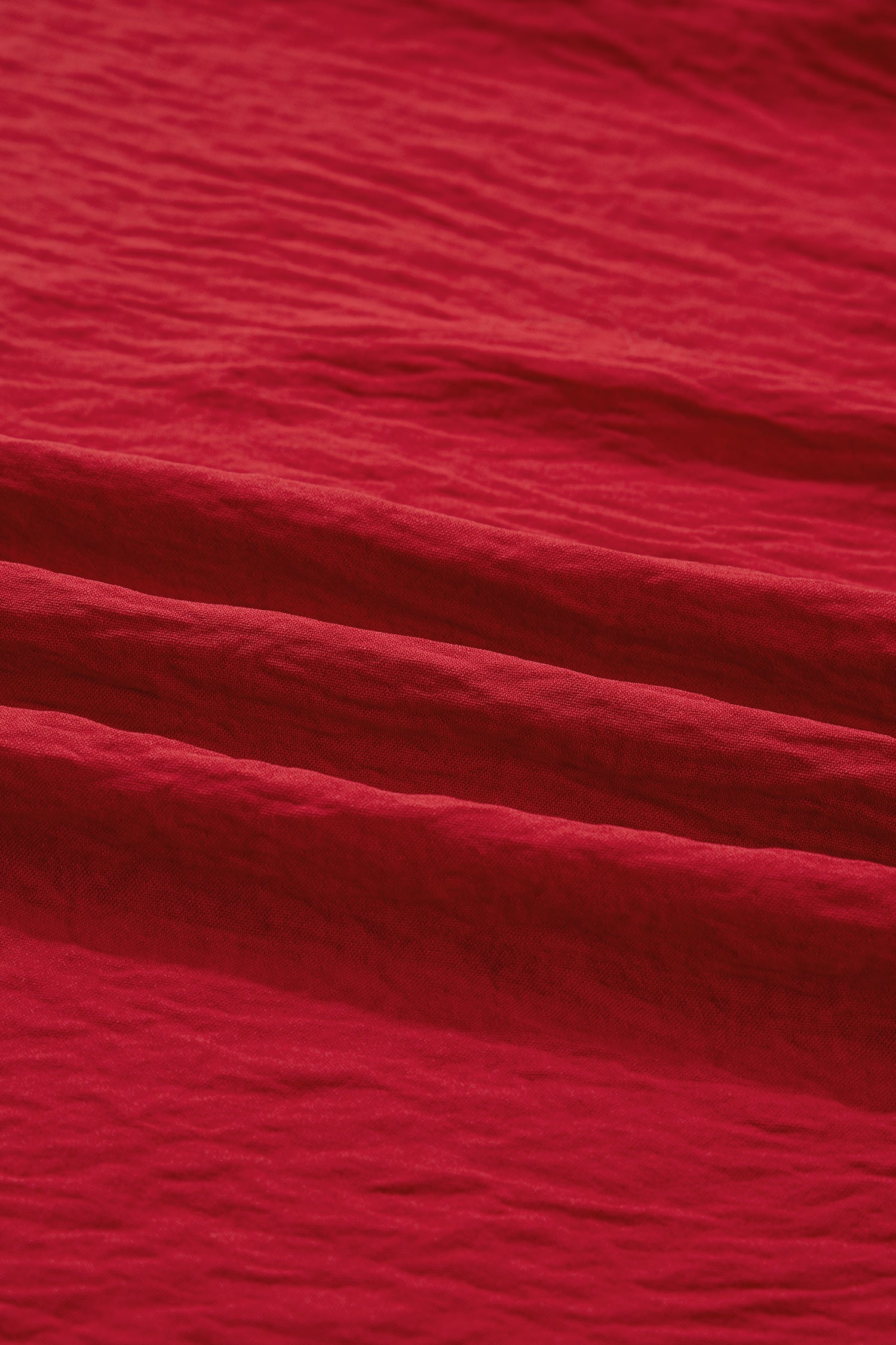 Racing Red Contrast Embroidered Detail Cinched Waist Tiered Long Sleeve Maxi Dress-TOPS / DRESSES-[Adult]-[Female]-2022 Online Blue Zone Planet