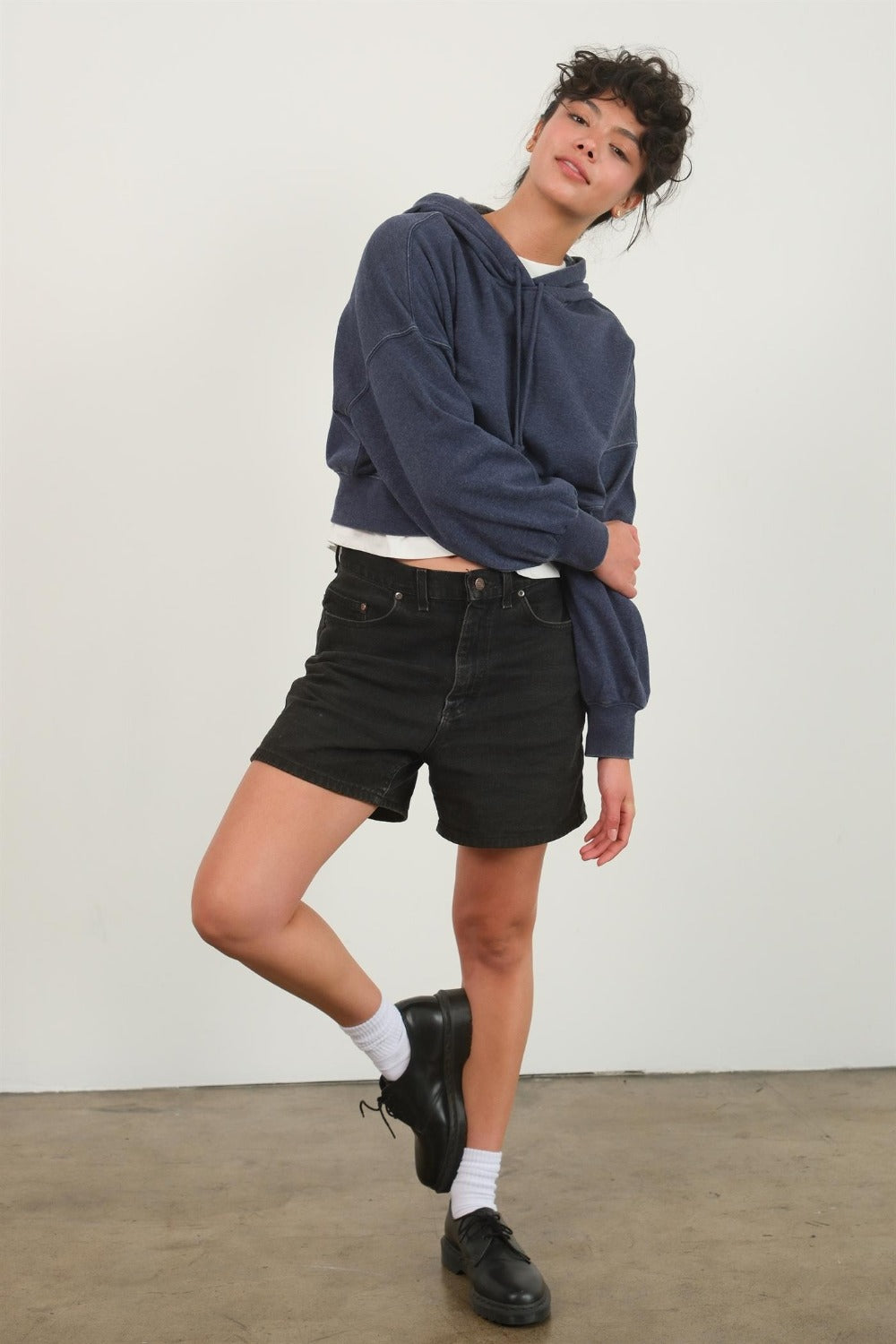 HYFVE Drop Shoulder Cropped Hoodie-TOPS / DRESSES-[Adult]-[Female]-2022 Online Blue Zone Planet