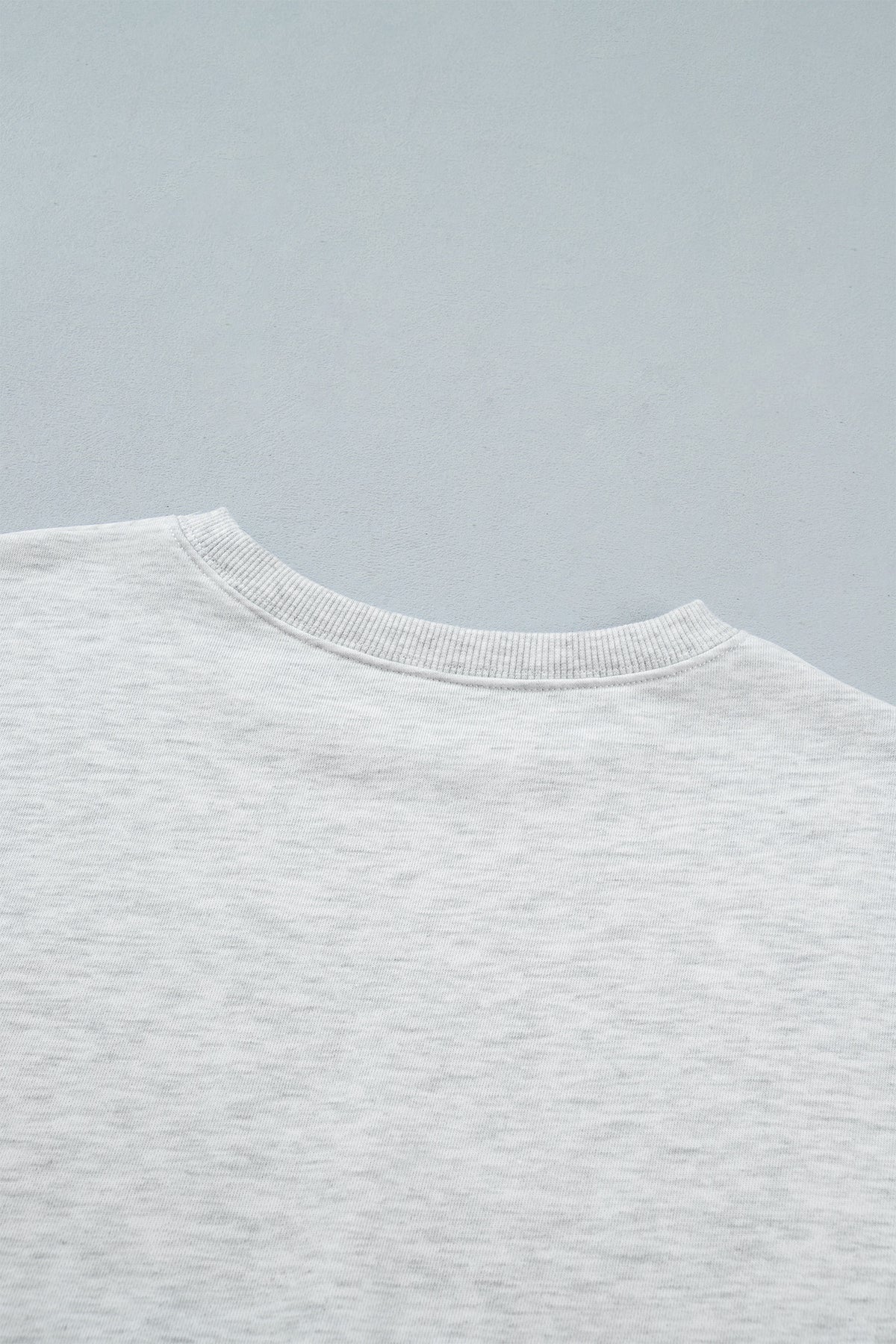 Light Grey Game Day Letter Embroidery Long Sleeve Round Neck Sweatshirt-Tops/Sweatshirts & Hoodies-[Adult]-[Female]-2022 Online Blue Zone Planet