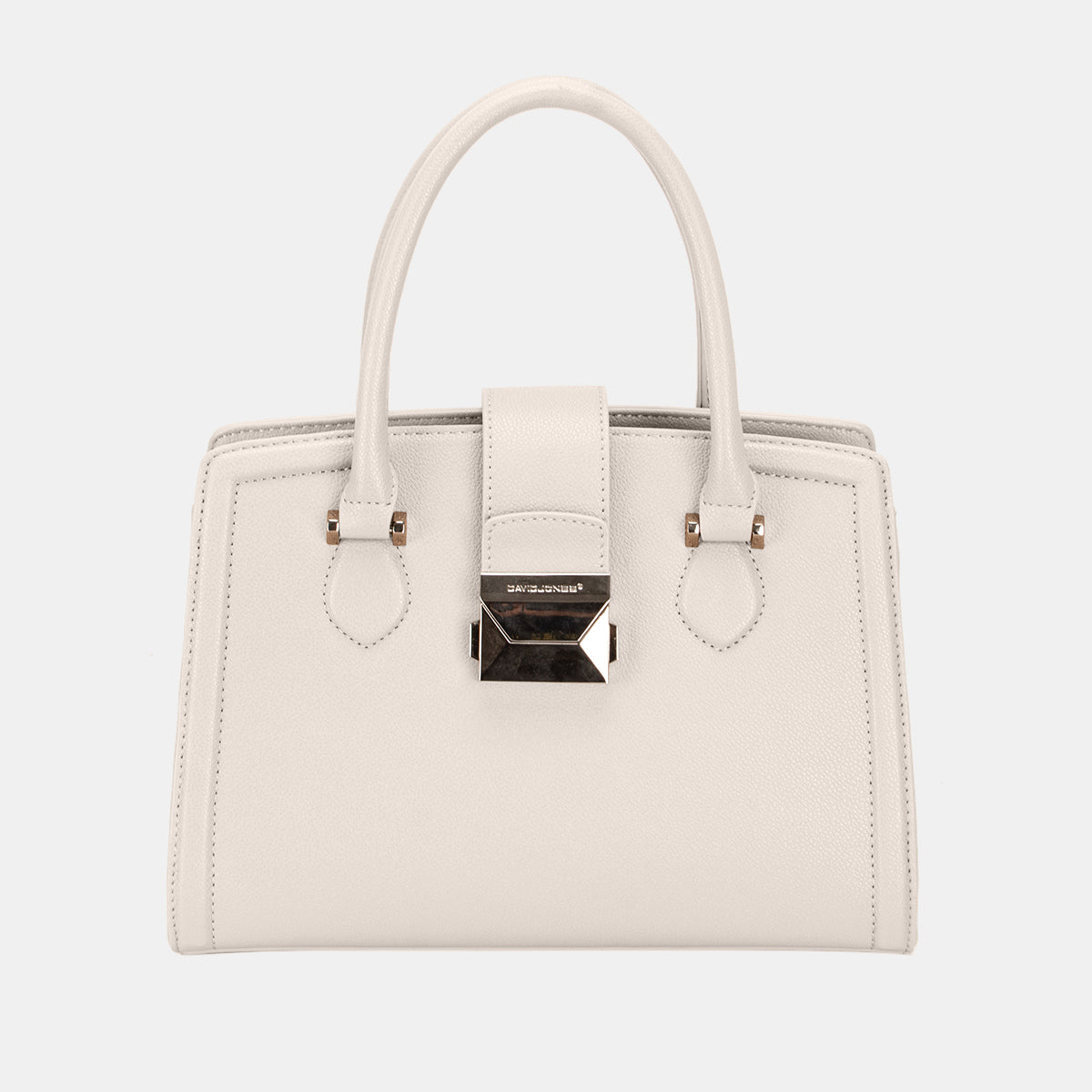 David Jones PU Leather Handbag-HANDBAGS-[Adult]-[Female]-Creamy White-One Size-2022 Online Blue Zone Planet