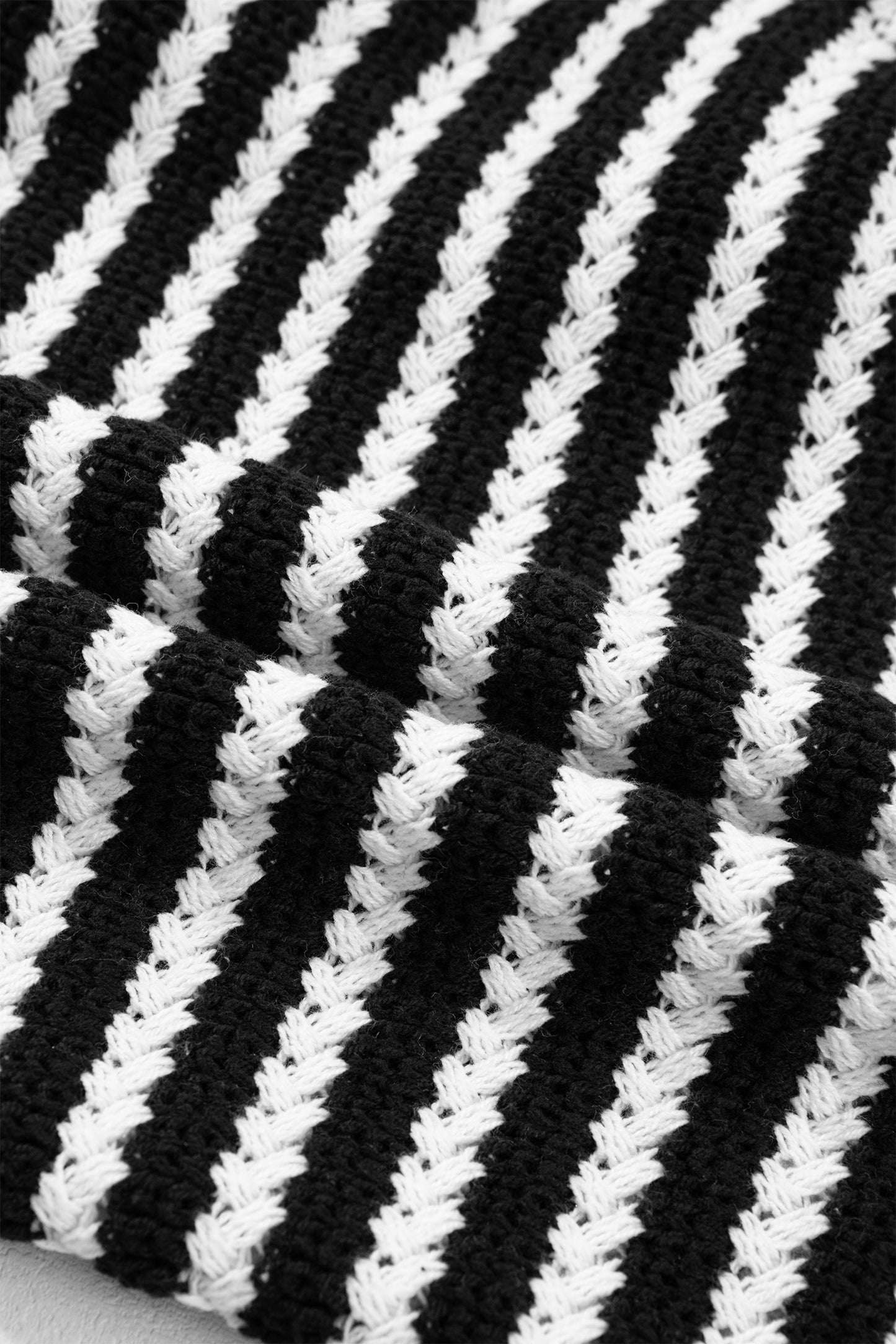 Black Stripe Short Sleeve Knit V Neck Bow Knot Sweater-TOPS / DRESSES-[Adult]-[Female]-2022 Online Blue Zone Planet