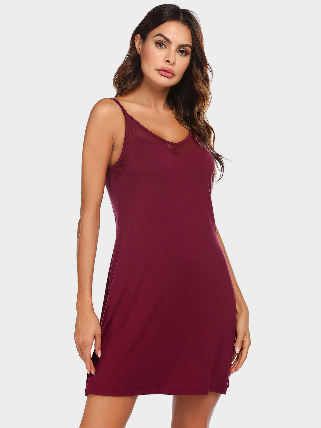 Scoop Neck Spaghetti Strap Lounge Dress-TOPS / DRESSES-[Adult]-[Female]-2022 Online Blue Zone Planet