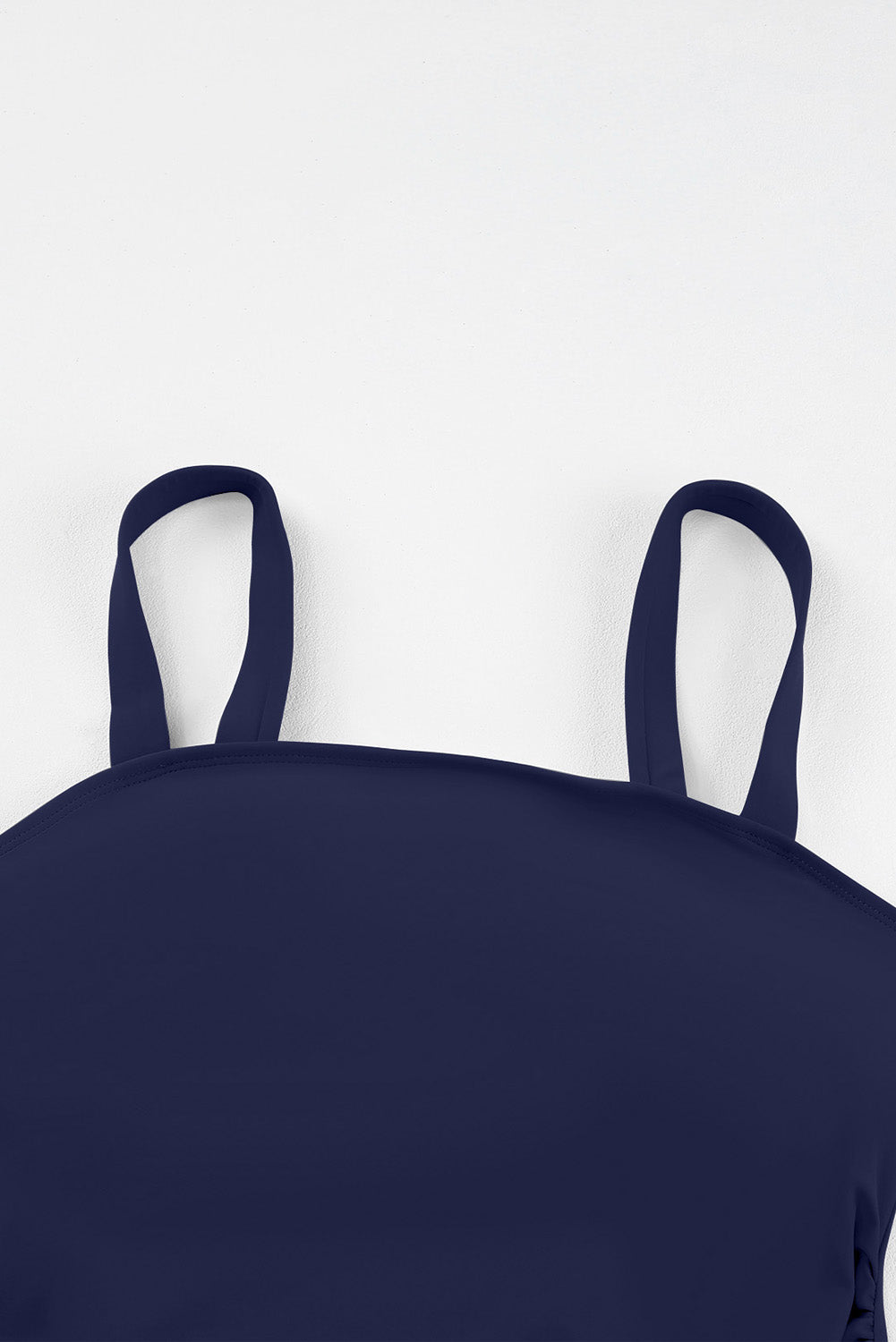 Green Solid Square Neck Sleeveless Tankini Swimsuit-Swimwear/Tankinis-[Adult]-[Female]-2022 Online Blue Zone Planet