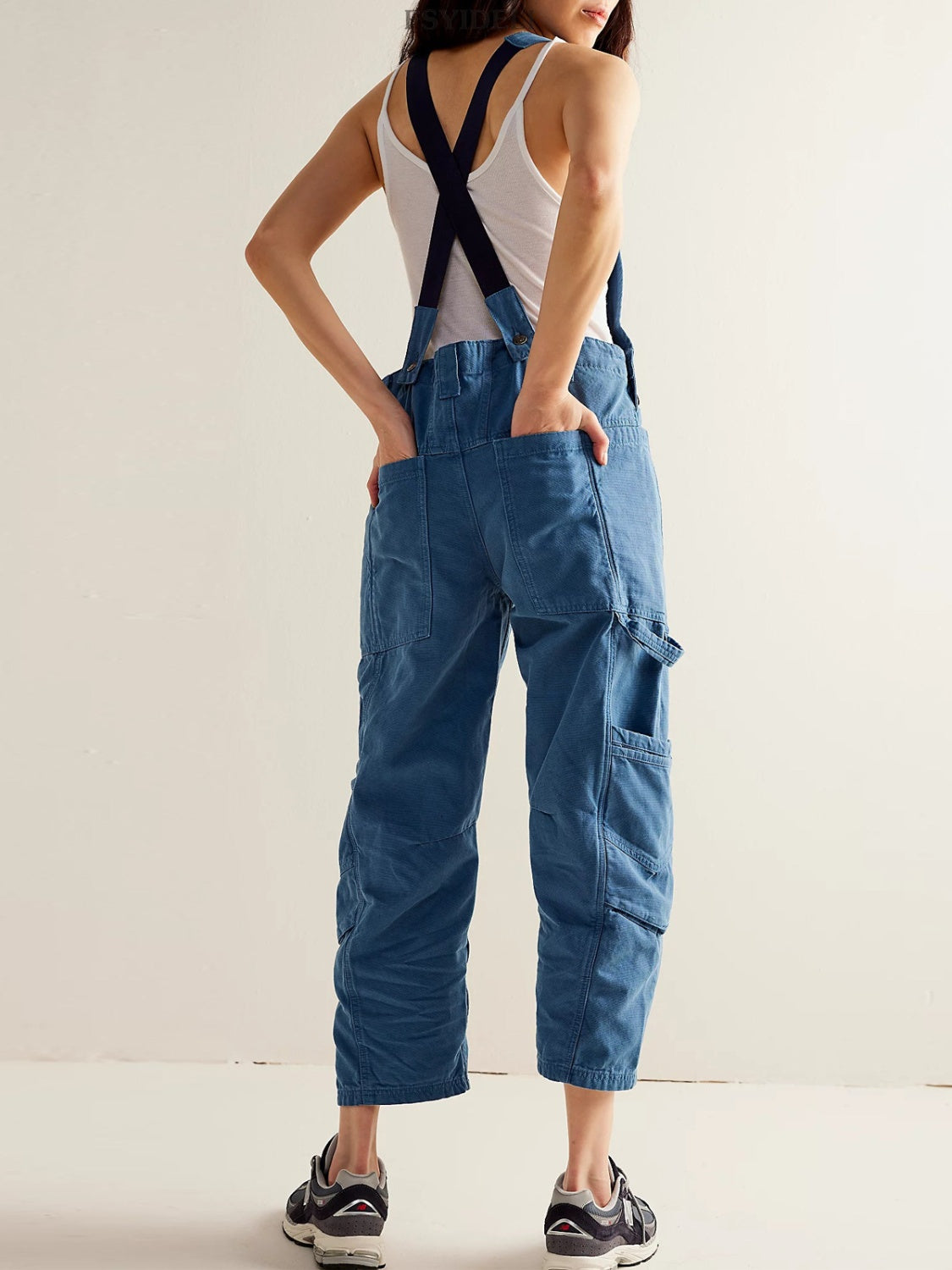 Pocketed Wide Strap Denim Overalls-BOTTOMS SIZES SMALL MEDIUM LARGE-[Adult]-[Female]-2022 Online Blue Zone Planet