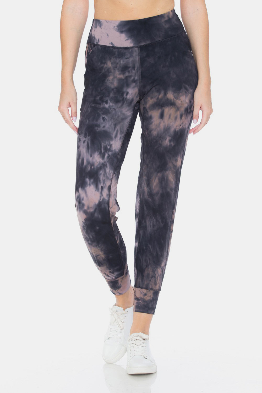 Leggings Depot Tie-Dye High Waist Cropped Leggings-[Adult]-[Female]-MULTI-S-2022 Online Blue Zone Planet