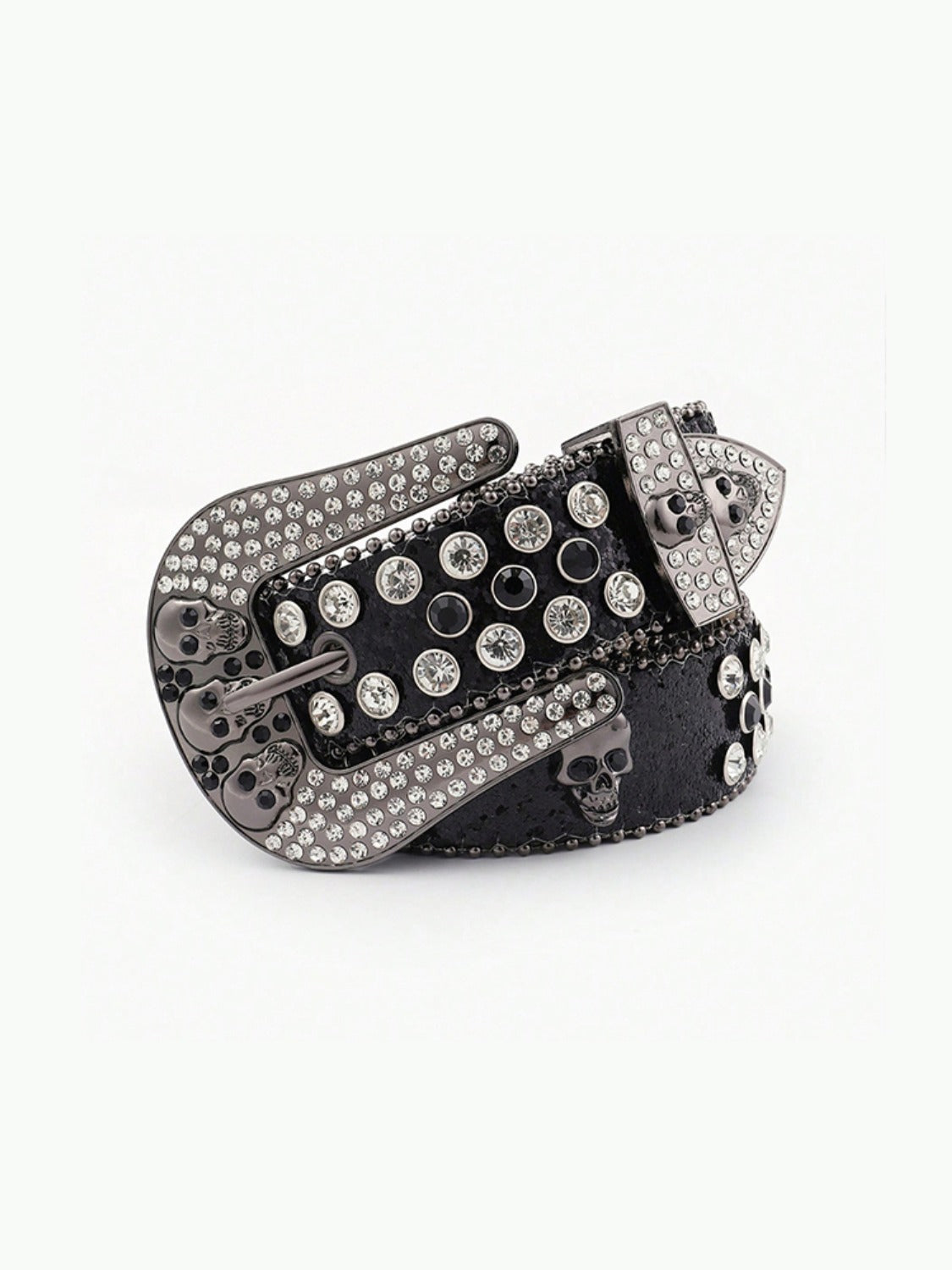 PU Leather Skull Belt-BELTS-[Adult]-[Female]-2022 Online Blue Zone Planet