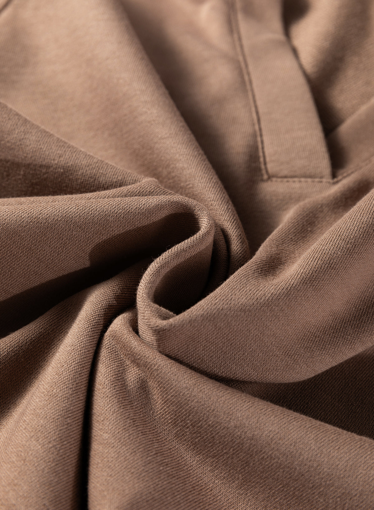 Dark Khaki Polo Collar V Neck Pullover and Drawstring Sweatpants Set-Two Piece Sets/Pant Sets-[Adult]-[Female]-2022 Online Blue Zone Planet