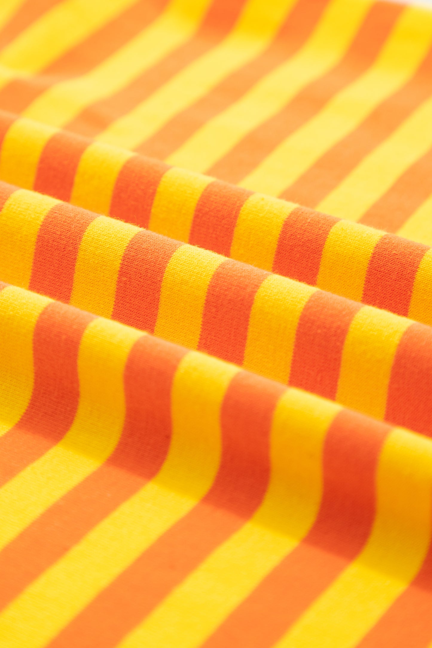 Orange Stripe Contrast Crew Neck Drop Shoulder Loose Tee-Tops/Tops & Tees-[Adult]-[Female]-2022 Online Blue Zone Planet
