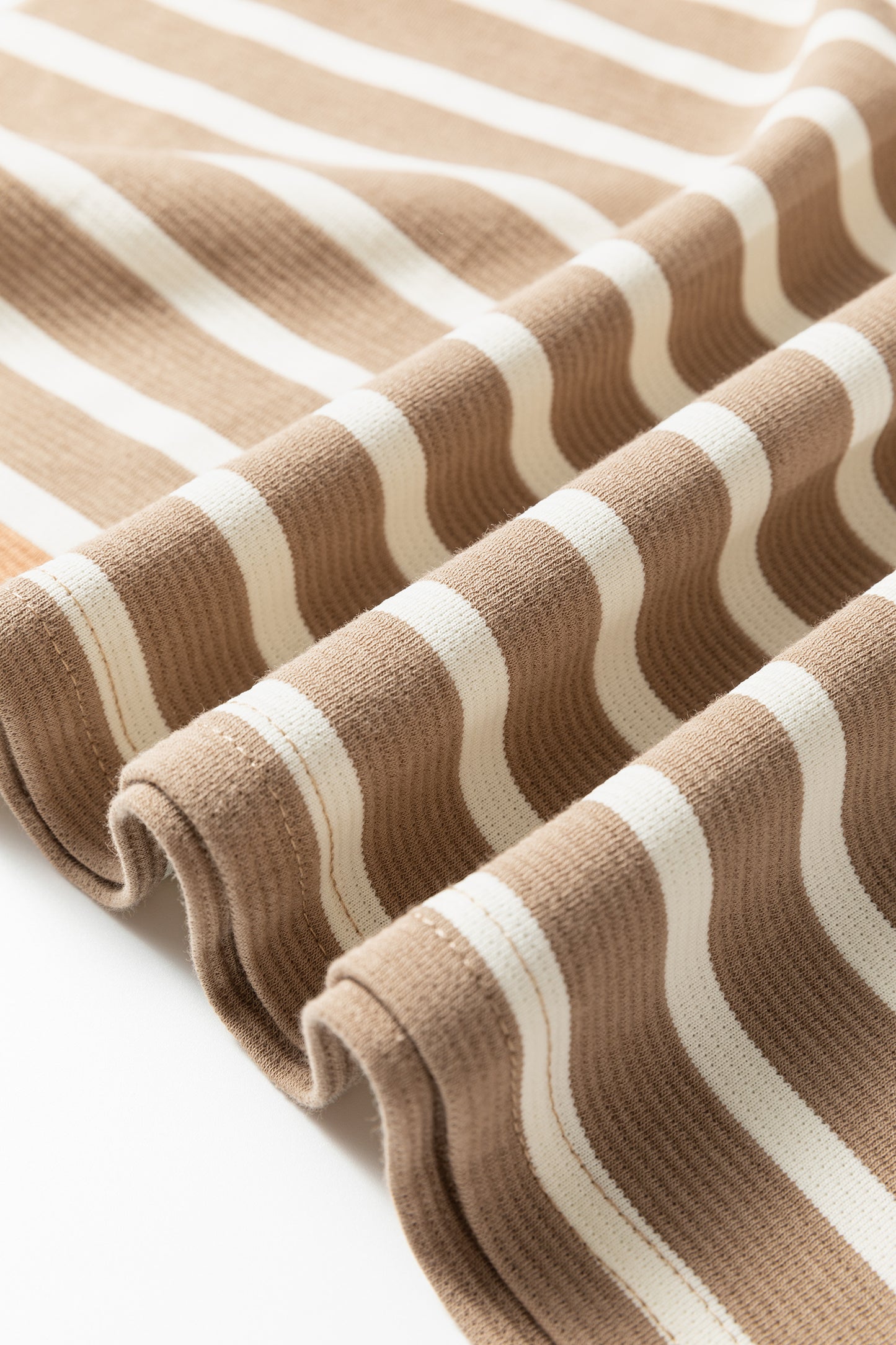 Khaki Stripe Tie V Neck Sleeveless Side Slit Midi Dress-TOPS / DRESSES-[Adult]-[Female]-2022 Online Blue Zone Planet