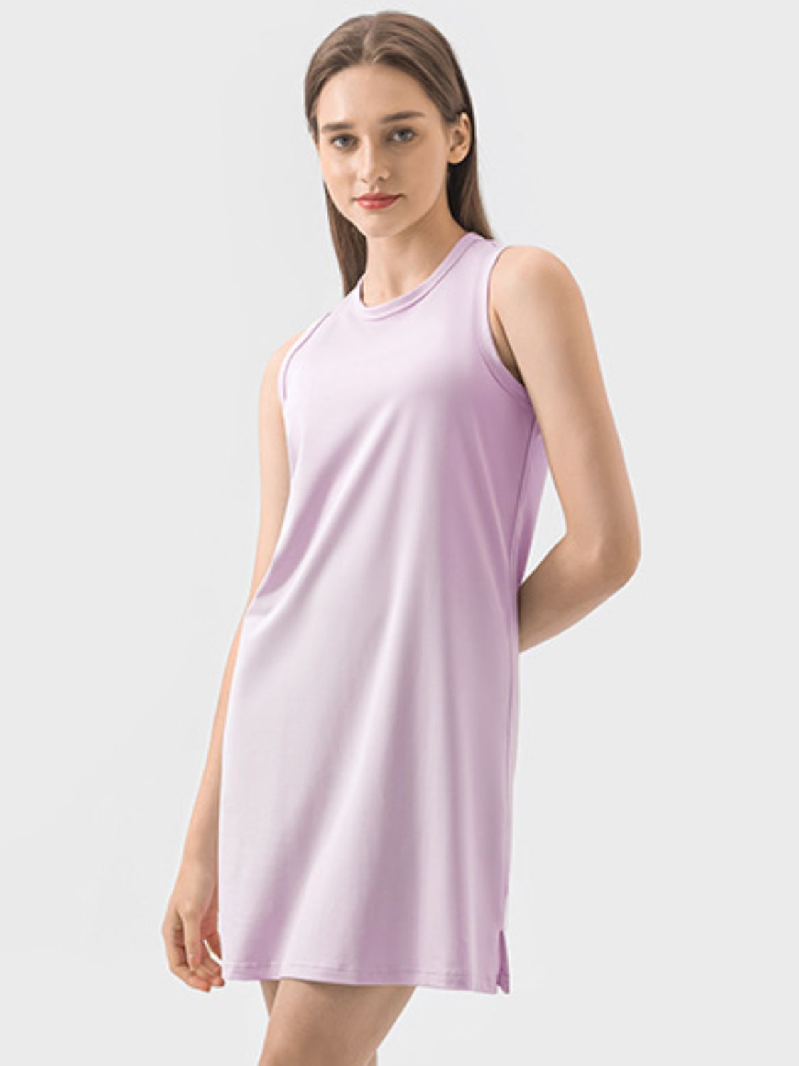 Round Neck Sleeveless Active Dress-TOPS / DRESSES-[Adult]-[Female]-2022 Online Blue Zone Planet