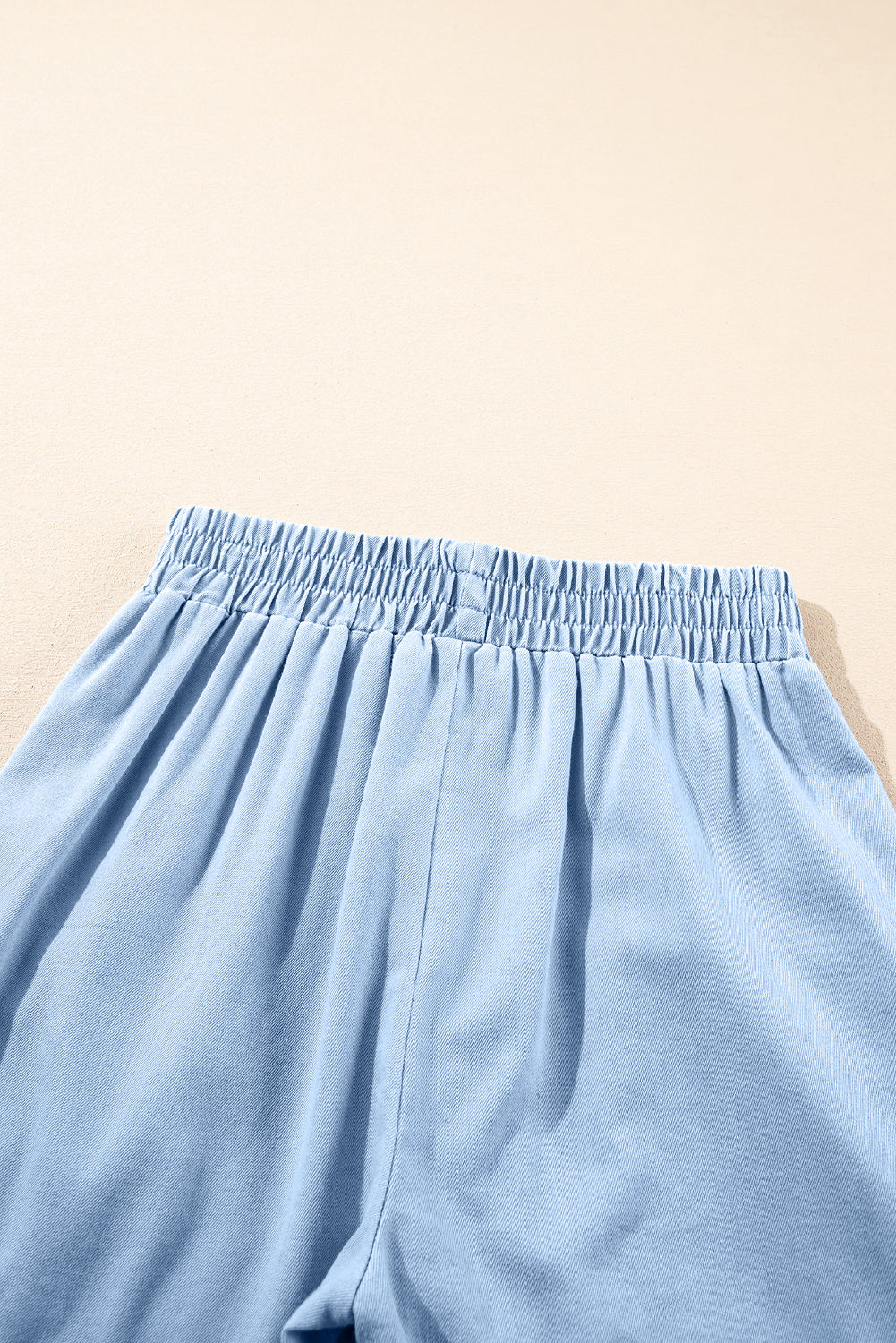 Beau Blue Light Wash Pocketed Wide Leg Denim Shorts-Bottoms/Denim Shorts-[Adult]-[Female]-2022 Online Blue Zone Planet
