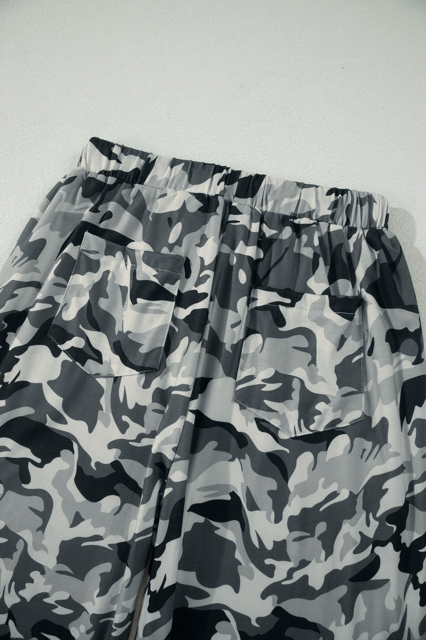 Green Camouflage Print Drawstring Casual Pants-Bottoms/Pants & Culotte-[Adult]-[Female]-2022 Online Blue Zone Planet