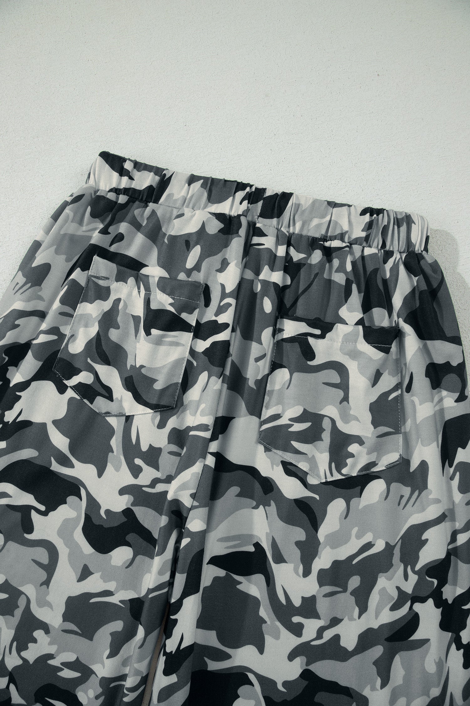 Green Camouflage Print Drawstring Casual Pants-Bottoms/Pants & Culotte-[Adult]-[Female]-2022 Online Blue Zone Planet
