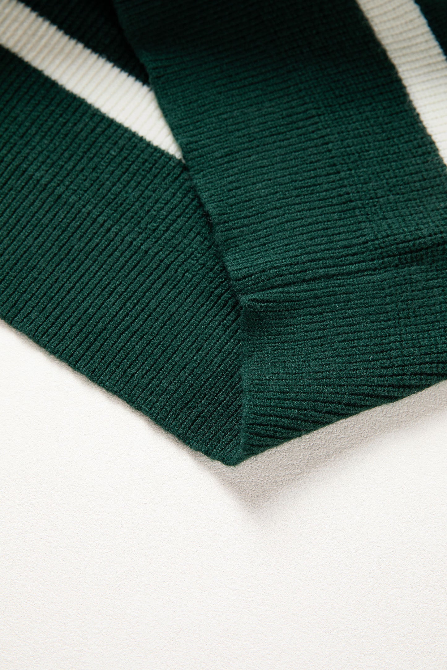 Blackish Green Ribbed Half Zip Collared Sweater Vest-Sweaters & Cardigans/Sweater Vests-[Adult]-[Female]-2022 Online Blue Zone Planet
