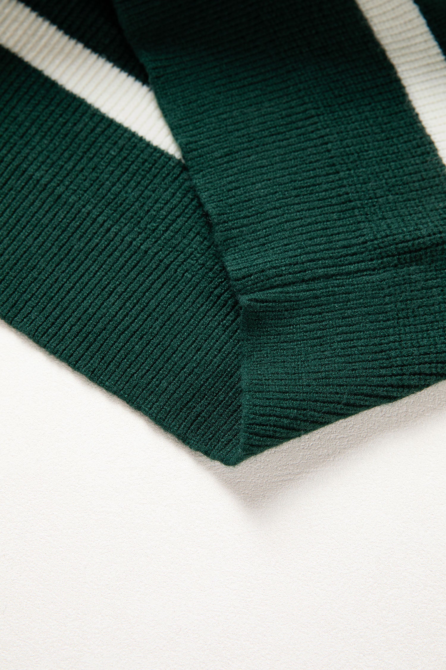 Blackish Green Ribbed Half Zip Collared Sweater Vest-Sweaters & Cardigans/Sweater Vests-[Adult]-[Female]-2022 Online Blue Zone Planet