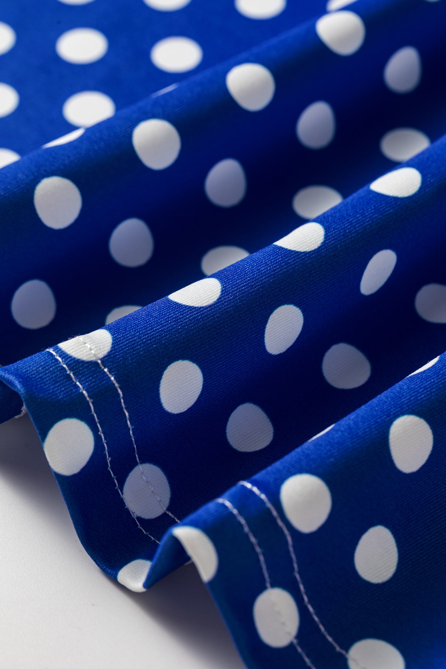 Blue Polka Dot Print Slim Tank Loose Pants 2pcs Outfit-Two Piece Sets/Pant Sets-[Adult]-[Female]-2022 Online Blue Zone Planet
