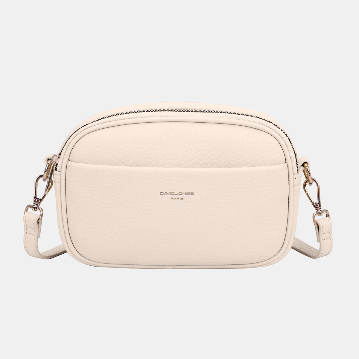 David Jones PU Leather Small Crossbody Bag-HANDBAGS-[Adult]-[Female]-Ivory-One Size-2022 Online Blue Zone Planet