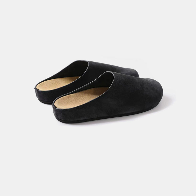 Blue Zone Planet | Suede Round Toe Slip-Ons-SHOES-[Adult]-[Female]-2022 Online Blue Zone Planet