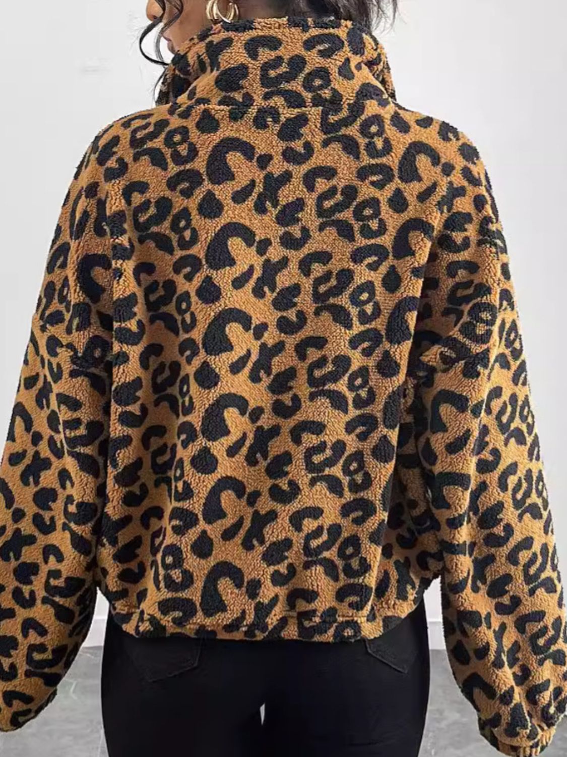 Blue Zone Planet | Leopard Zip Up Long Sleeve Jacket-TOPS / DRESSES-[Adult]-[Female]-2022 Online Blue Zone Planet