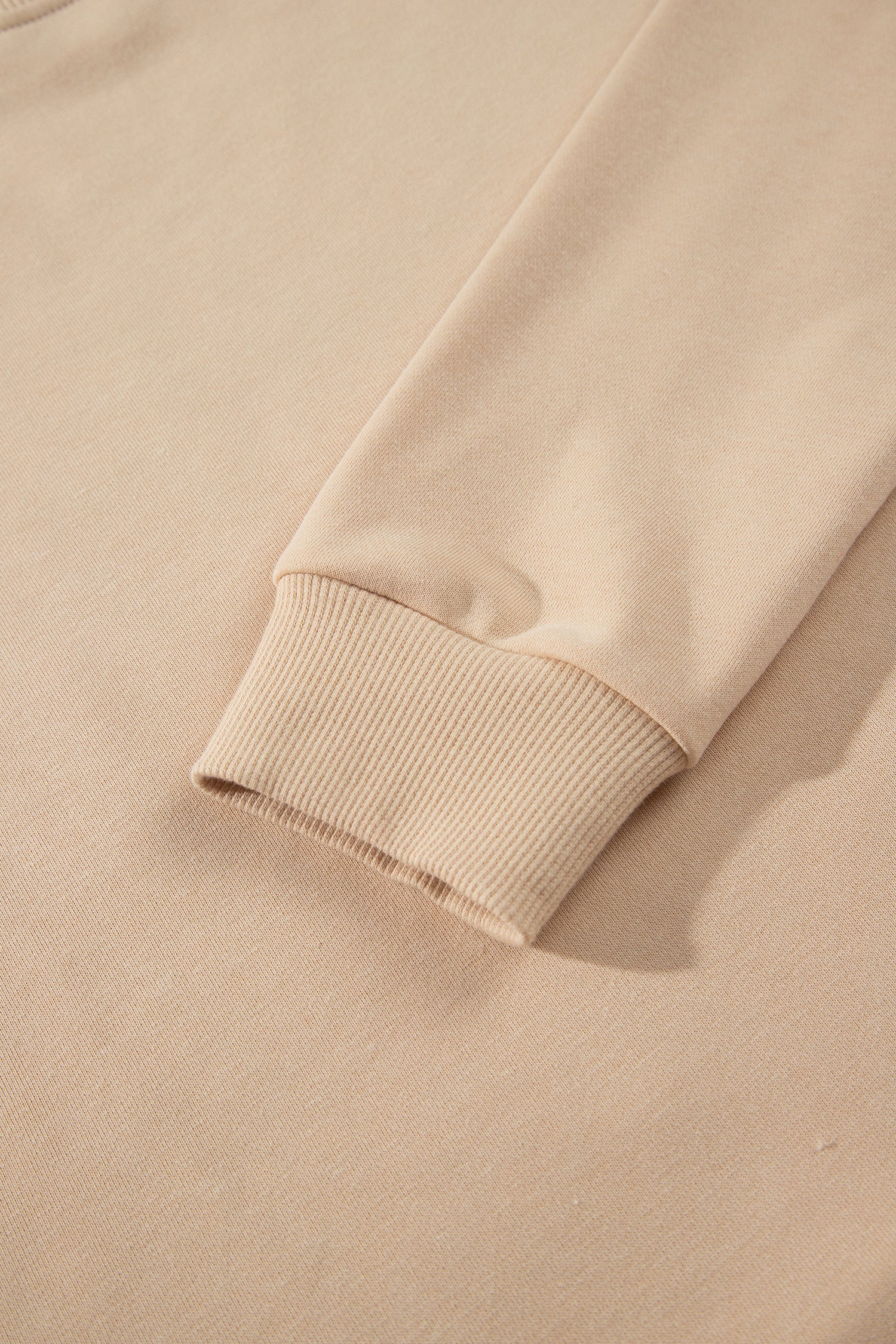 Light French Beige Western Embroidery Round Neck Pullover Long Sleeve Sweatshirt-Tops/Sweatshirts & Hoodies-[Adult]-[Female]-2022 Online Blue Zone Planet