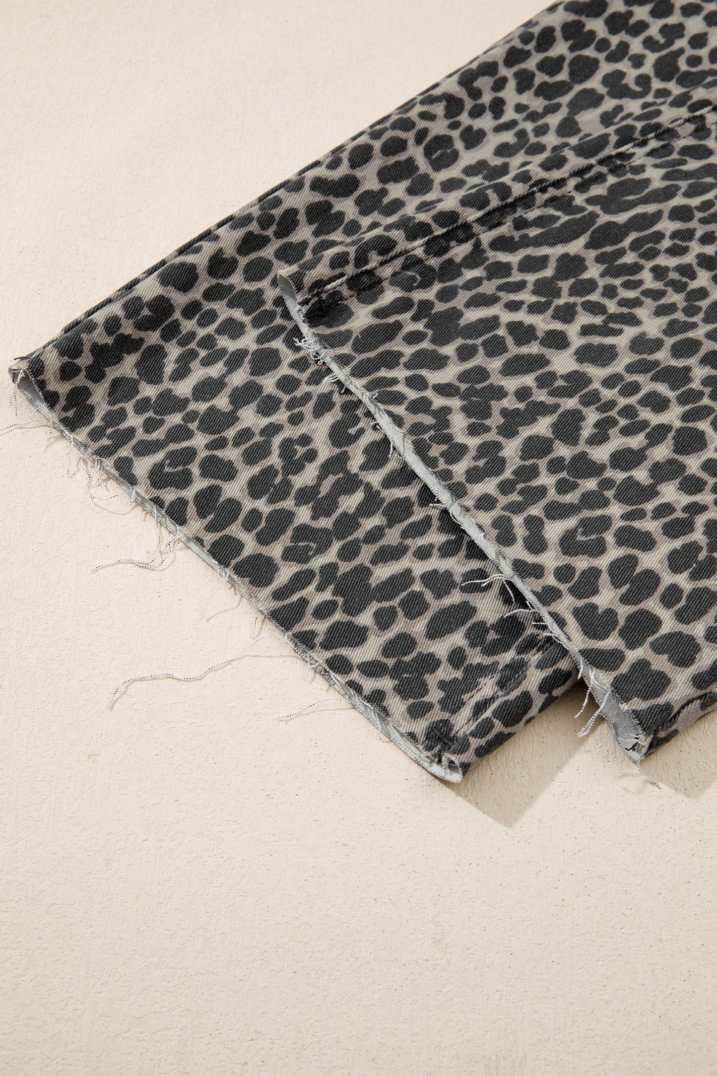 Black Leopard Print Wide Leg High Waist Jeans-Bottoms/Jeans-[Adult]-[Female]-2022 Online Blue Zone Planet