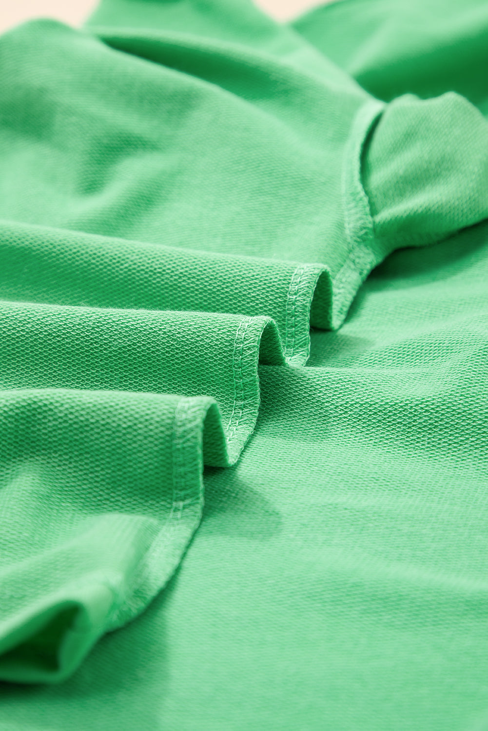 Mint Green V Neck Drop Shoulder Tee And Patchwork Drawstring Shorts Set-Two Piece Sets/Short Sets-[Adult]-[Female]-2022 Online Blue Zone Planet