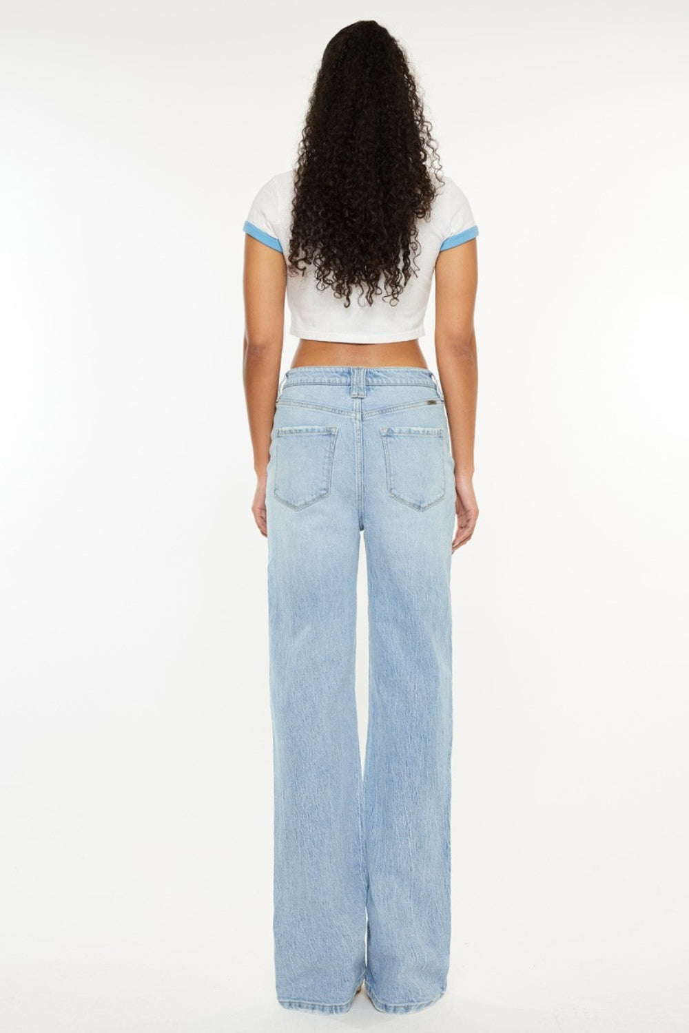 Kancan Distressed High Waist Straight Jeans-TOPS / DRESSES-[Adult]-[Female]-2022 Online Blue Zone Planet