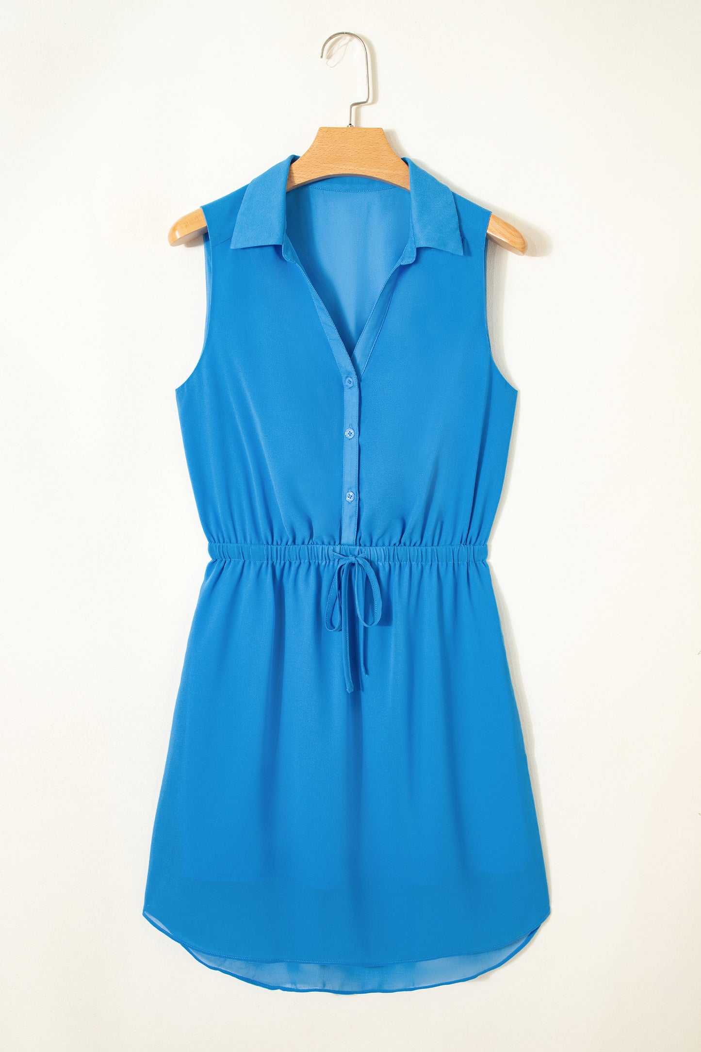 elasticated waist shirt dress ASOS DESIGN Tall button through elastic waist midi shirt dress in stripe print
