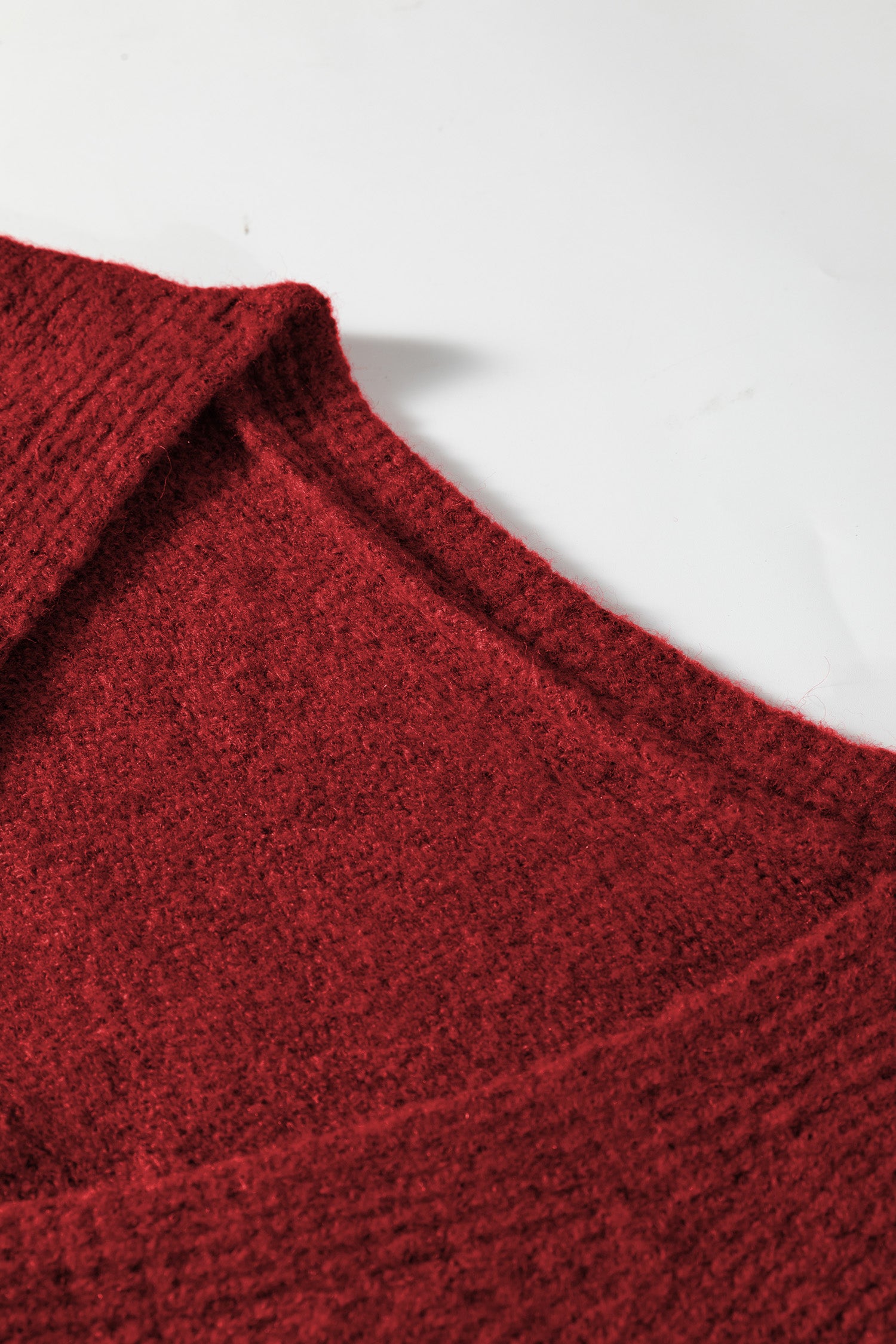 Fiery Red Heart Metal Button V Neck Cardigan Sweater-TOPS / DRESSES-[Adult]-[Female]-2022 Online Blue Zone Planet